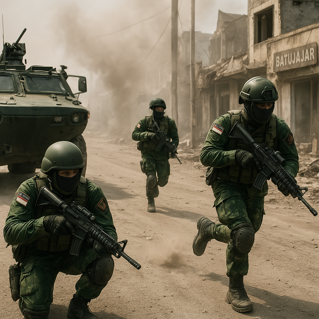 TNI AD Gelar Latihan Tempur Raider dengan Skenario Urban Warfare di Batujajar