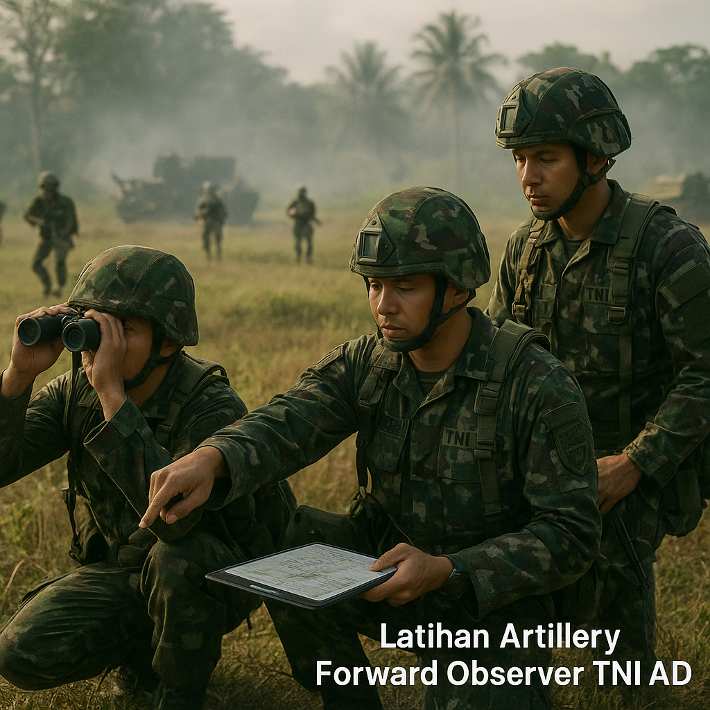 Latihan Artillery Forward Observer TNI AD dalam Mendukung Serangan Infanteri