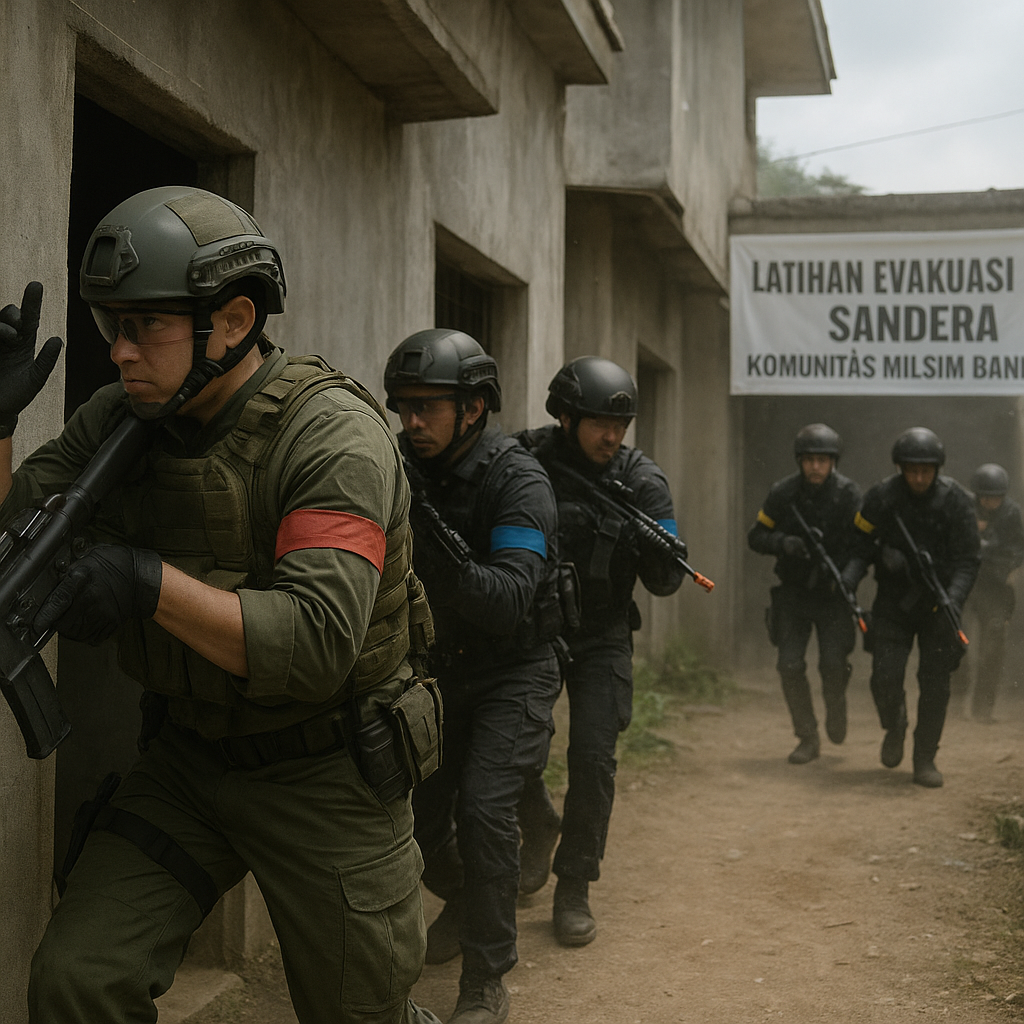 Komunitas Milsim Bandung Gelar Simulasi Evakuasi Sandera: Tiga Tim dengan Taktik CQB