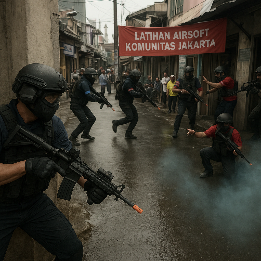 Komunitas Airsoft Simulasikan Pertempuran Urban dengan Skema Ambush dan Counter-Ambush