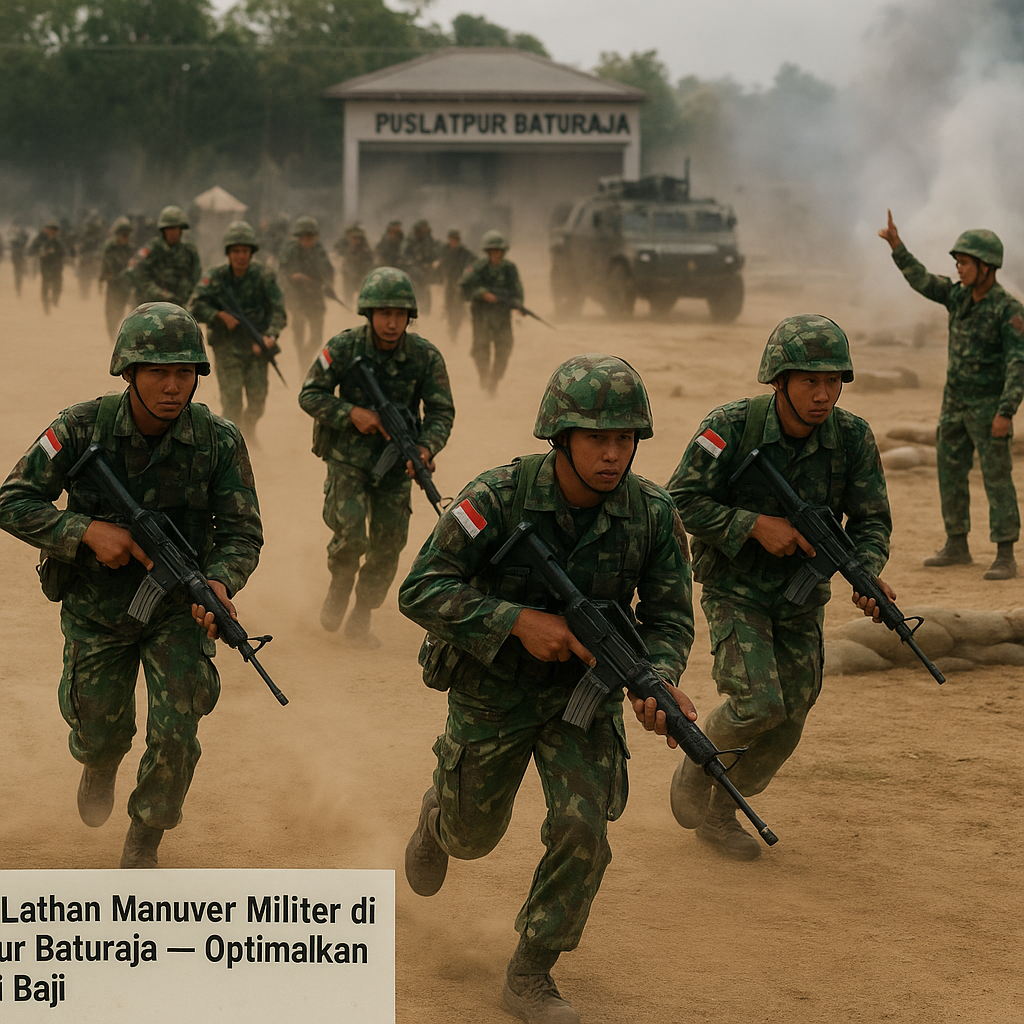 TNI AD Latihan Manuver Militer di Puslatpur Baturaja, Optimalkan Formasi Baji