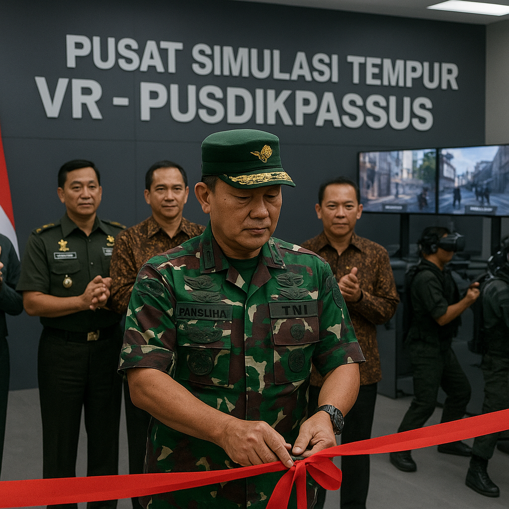 Panglima TNI Resmikan Pusat Simulasi Tempur Berbasis VR di Pusdikpassus