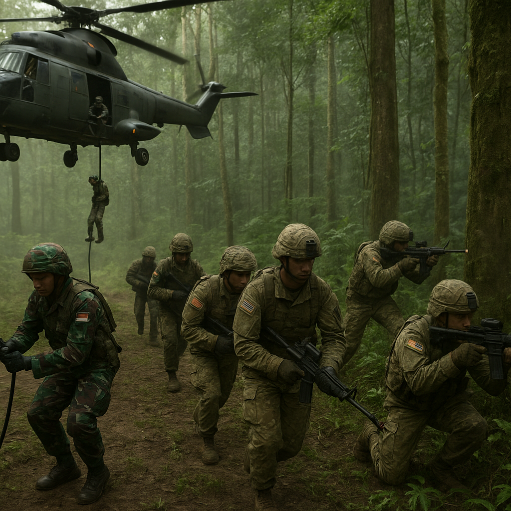 Latihan Bersama TNI-AD dan AS: Doktrin Operasi Hutan Tropis