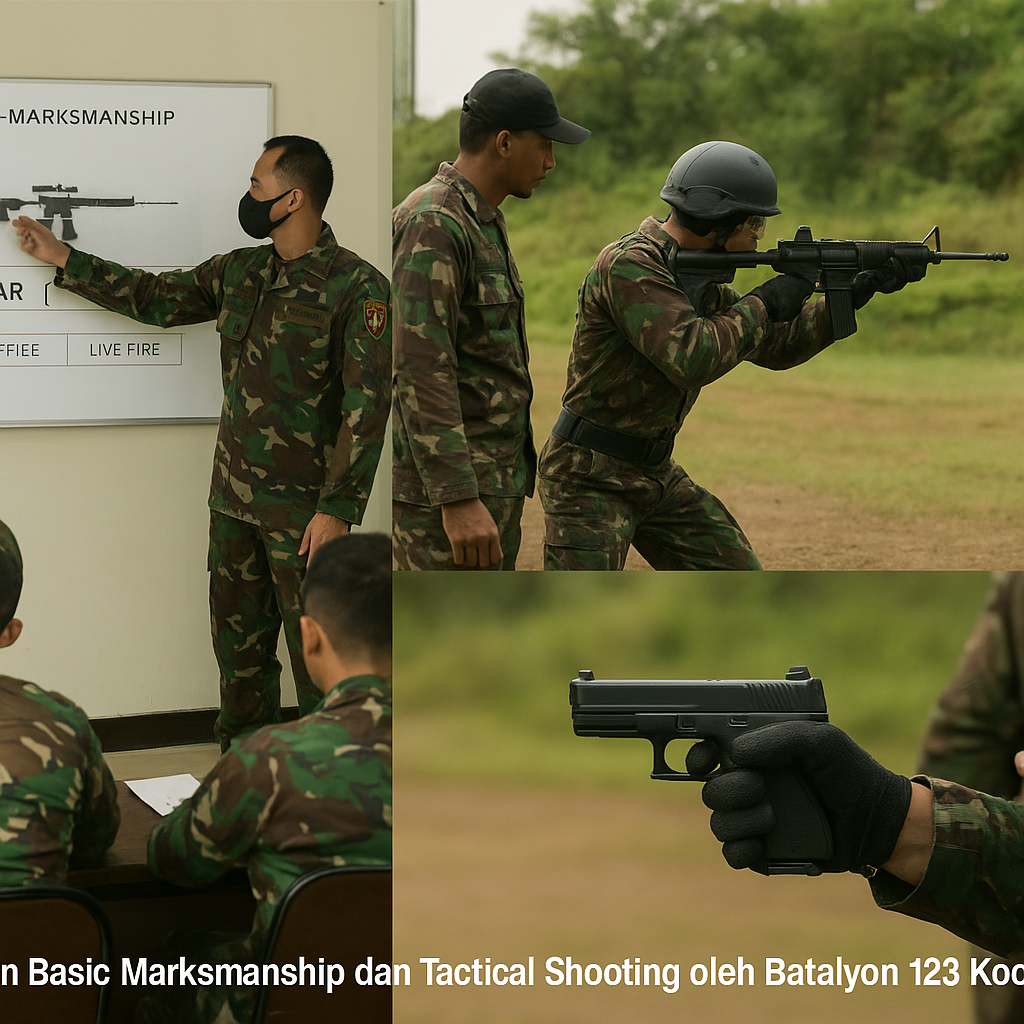 Pelatihan Basic Marksmanship dan Tactical Shooting oleh Batalyon 123 Kodam I/BB