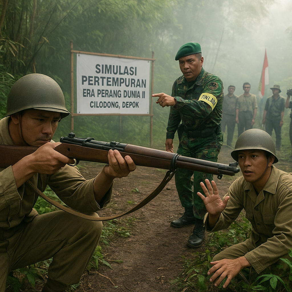 Komunitas Militer Indonesia Gelar Simulasi Pertempuran Era Perang Dunia II