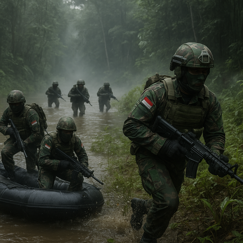 Latihan Gabungan TNI AD Gelar Simulasi Pertempuran Hutan di Kalimantan Timur