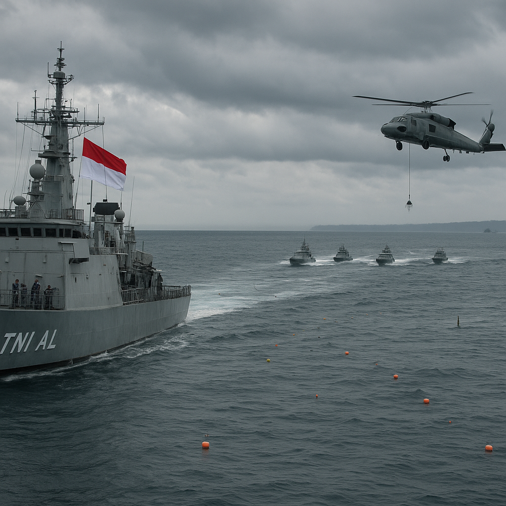 TNI AL Latihan Anti-Access/Area Denial (A2/AD) di Selat Sunda, Simulasi Penghadapan Kapal Selam Musuh