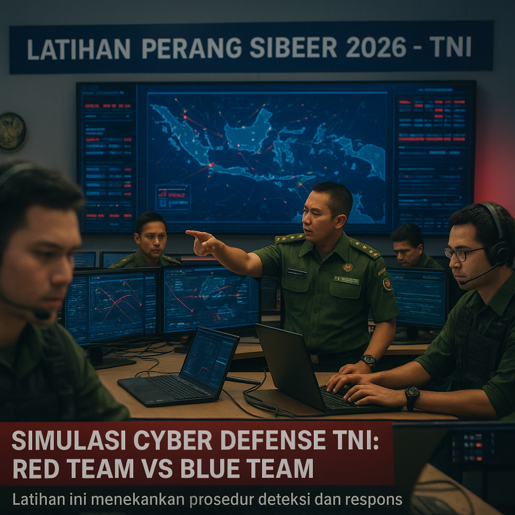 Simulasi Cyber Defense TNI: Red Team vs Blue Team dalam Latihan Perang Siber 2026