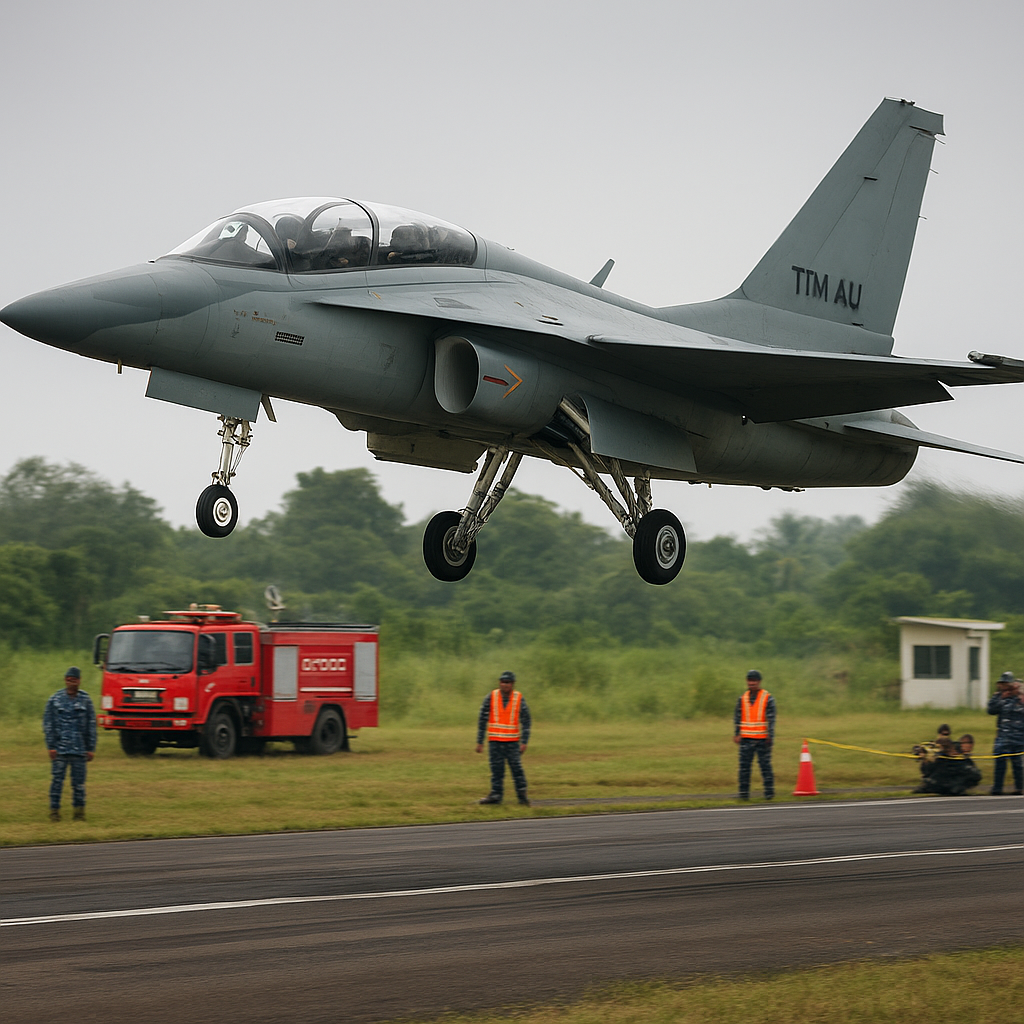 TNI AU Uji Coba Prosedur Take-off dan Landing di Landasan Pacu Sempit