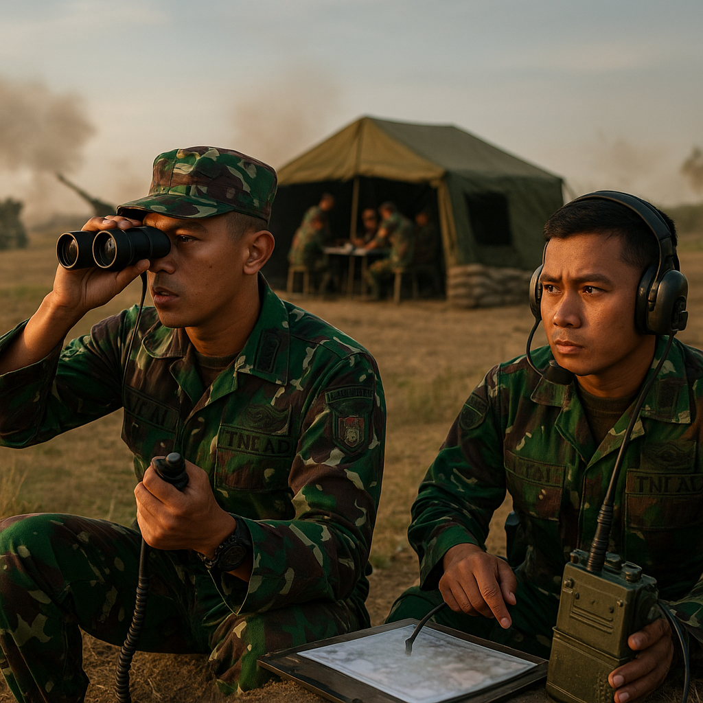 Latihan Artiler Medan TNI AD: Prosedur Call for Fire dan Adjustment of Fire dalam Support of Maneuver