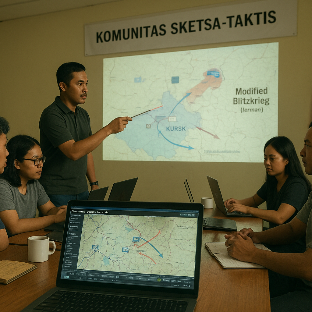 Komunitas Militer Sketsa Taktis Gelar Wargame Digital: Simulasi Battle of Kursk Menggunakan Command Modern Operations