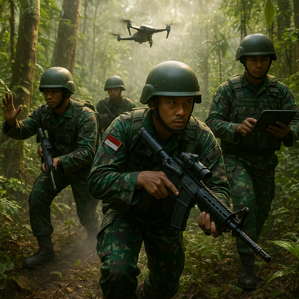 Latihan Taktis Batalyon Infanteri 115: Manuver Skuat Tempur di Hutan Tropis