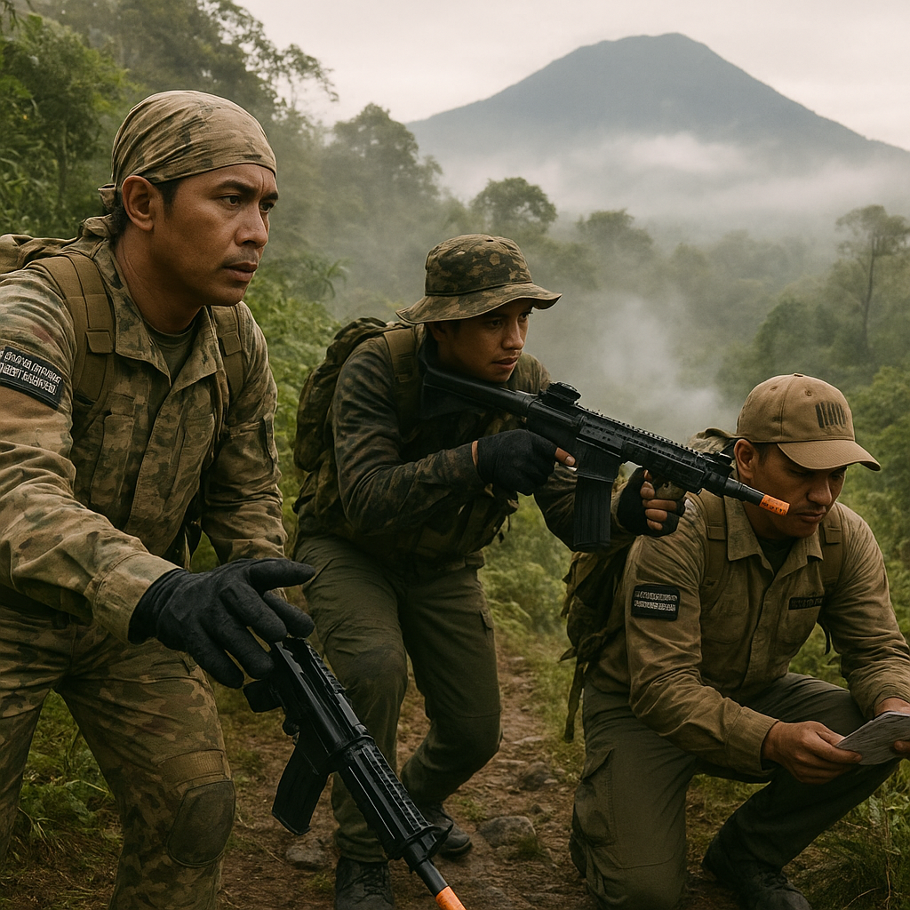 Komunitas Militer Gelar Syuting Skenario Taktik Gerilya di Gunung