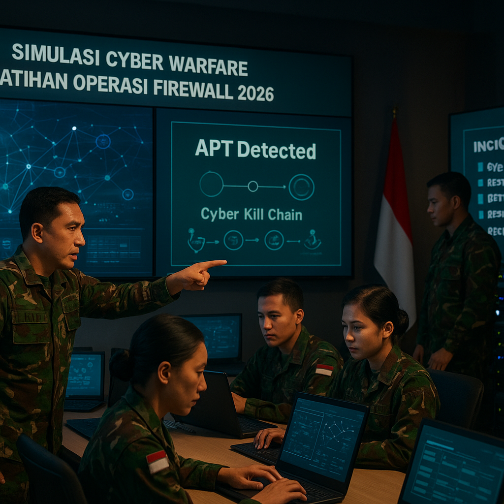 Simulasi Cyber Warfare: TNI Latihan Pertahanan Siber Jaringan Komando dan Kendali
