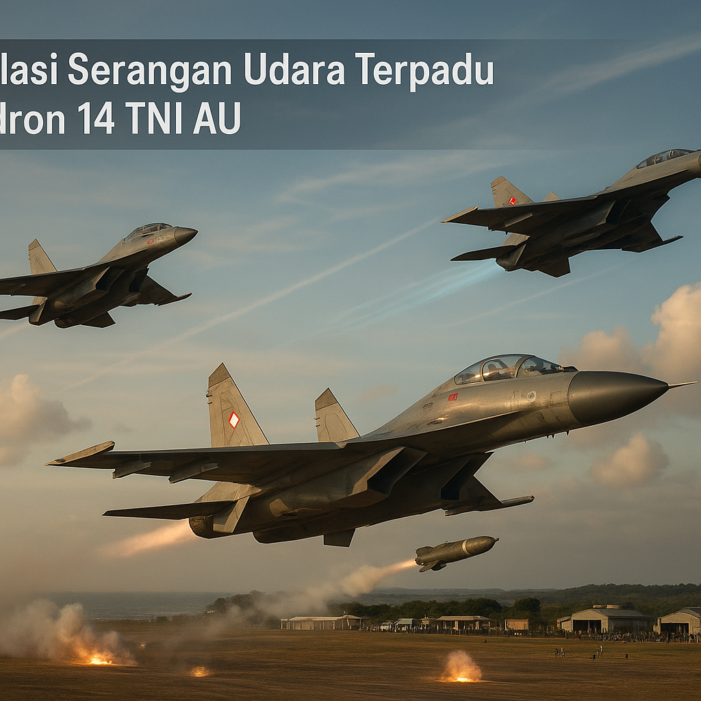 Simulasi Serangan Udara Terpadu Skadron 14 TNI AU