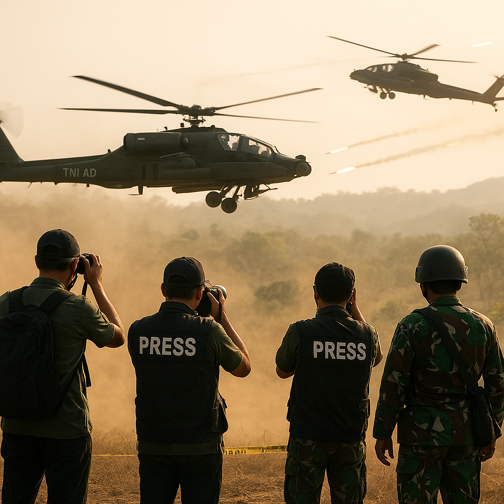 Pusat Penerbangan TNI AD Uji Coba Serangan Helikopter Serang dengan Tactic 'Pop-Up Attack' dan 'Rocket Strafing'