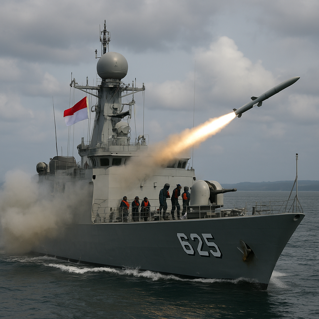 Peralatan: Uji Coba Rudal Anti-Kapal C-705 pada Korvet Parchim TNI AL