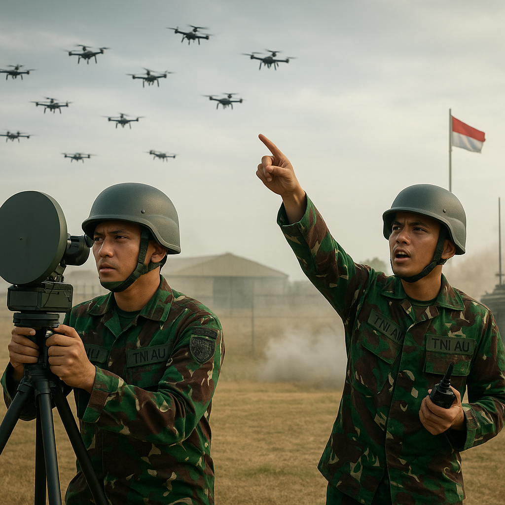 Latihan TNI AU: Simulasi Pengamanan Pangkalan Udara dari Serangan Drone Swarm