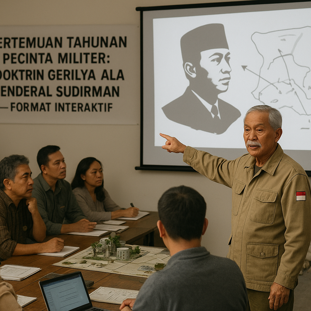Pertemuan Tahunan Pecinta Militer: Pembelajaran Doktrin Gerilya ala Jenderal Sudirman dalam Format Interaktif
