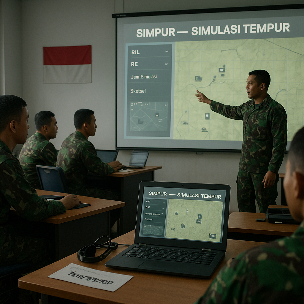 Jelang Latposko-I, Yonif 614/RJP Digenjot Kuasai Aplikasi Simulasi Tempur