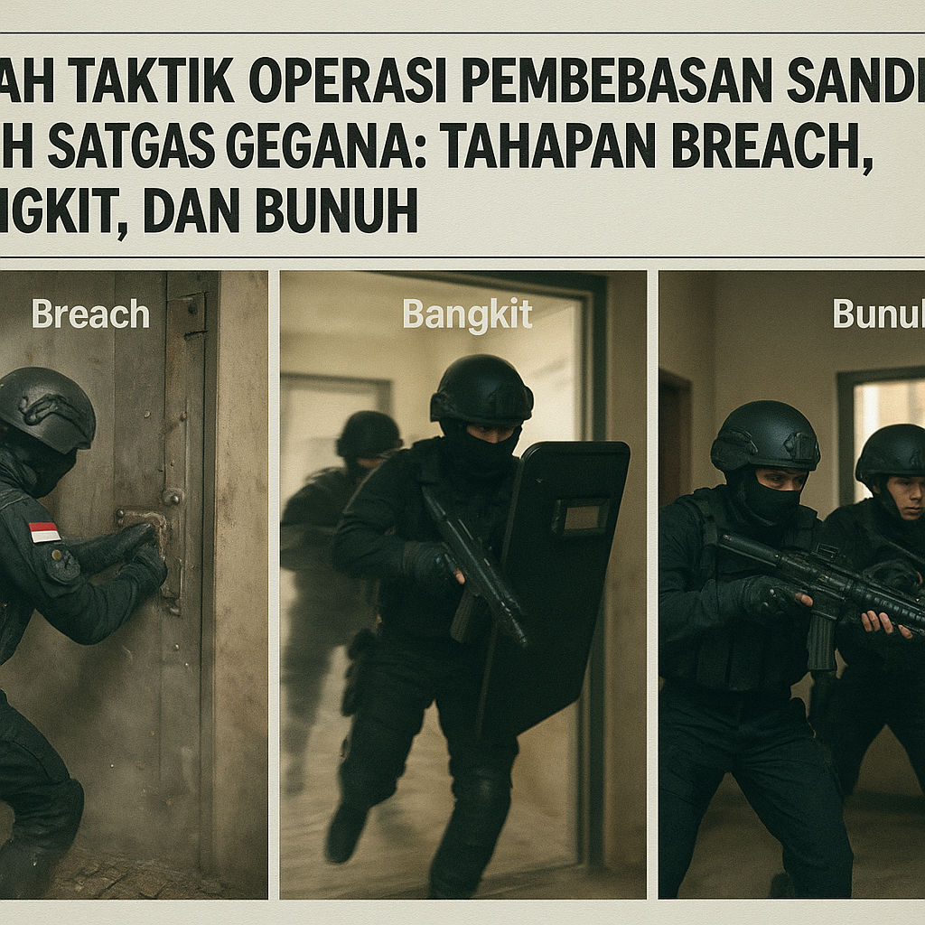 Bedah Taktik Operasi Pembebasan Sandera oleh Satgas Gegana: Tahapan Breach, Bangkit, dan Bunuh