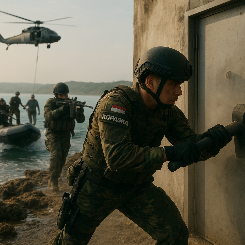 Prajurit Taifib dan Kopaska latihan bersama bebaskan sandera
