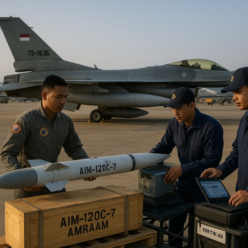 TNI AU Beli Rudal Jarak Jauh AIM-120C-7 untuk F-16: Spesifikasi dan Integrasi