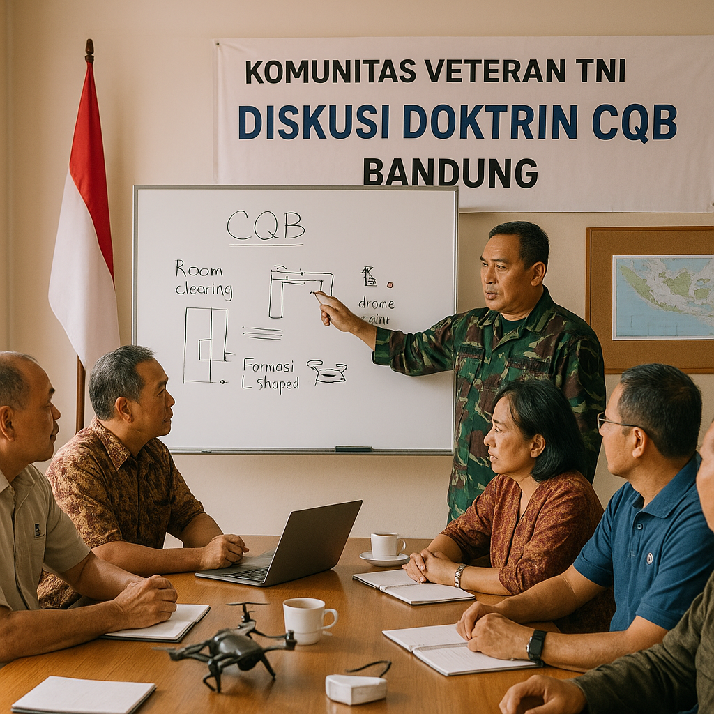 Komunitas: Diskusi Doktrin Pertempuran Jarak Dekat (CQB) oleh Veteran TNI di Bandung