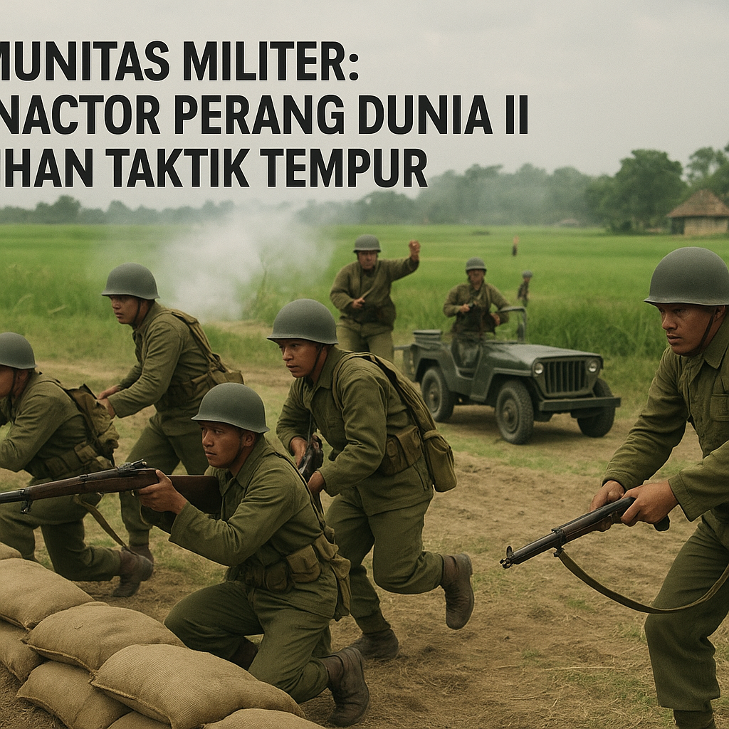 Komunitas Militer: Reenactor Perang Dunia II Latihan Taktik Tempur