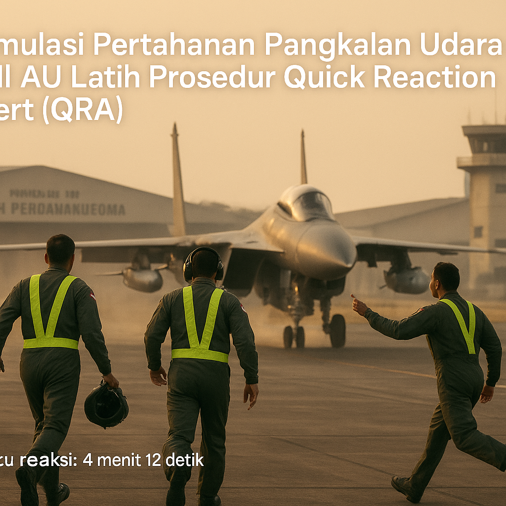 Simulasi Pertahanan Pangkalan Udara: TNI AU Latih Prosedur Quick Reaction Alert (QRA)