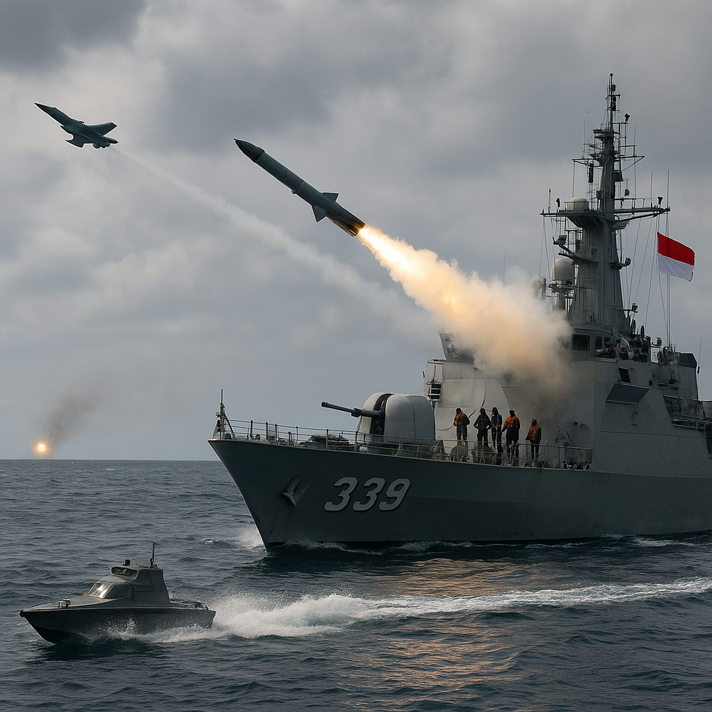 TNI AL Tembakkan Rudal C-705 dan Operasikan USV Kamikaze dalam Latihan Integrasi 2026