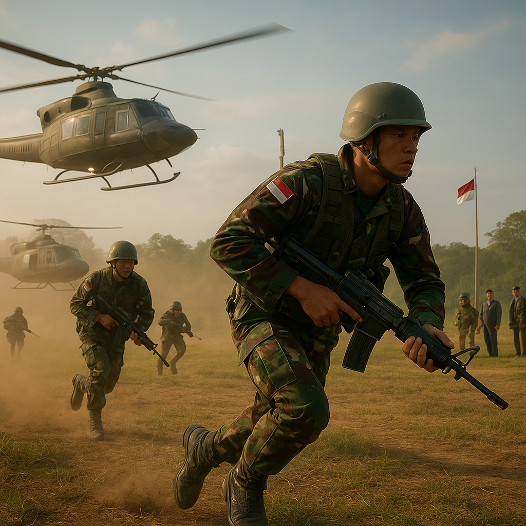 Simulasi Serangan Balik Cepat: Latihan Gabungan TNI AU dan AD dengan Manuver Pincer Move