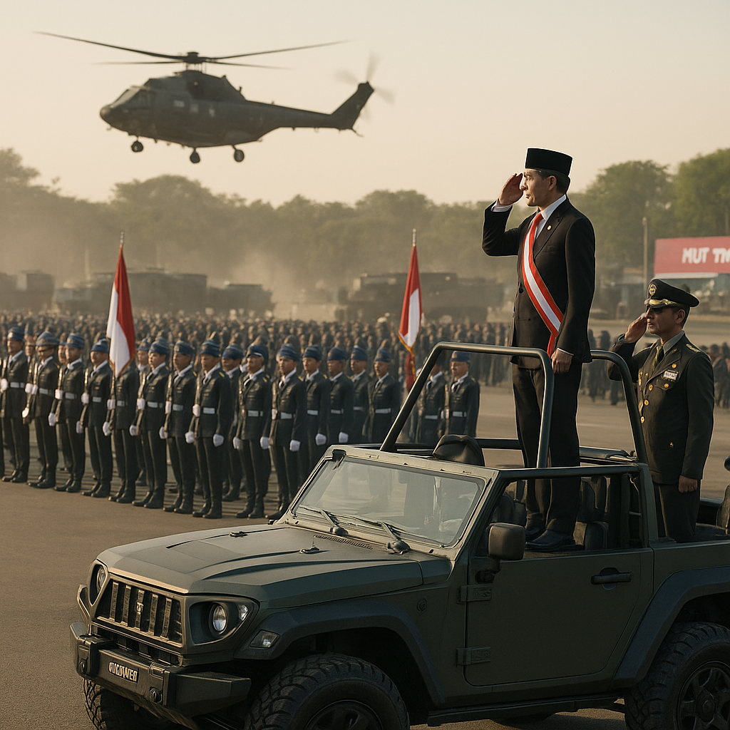 Presiden Periksa Pasukan Naik Maung MV3: Prosedur dan Formasi Upacara HUT TNI