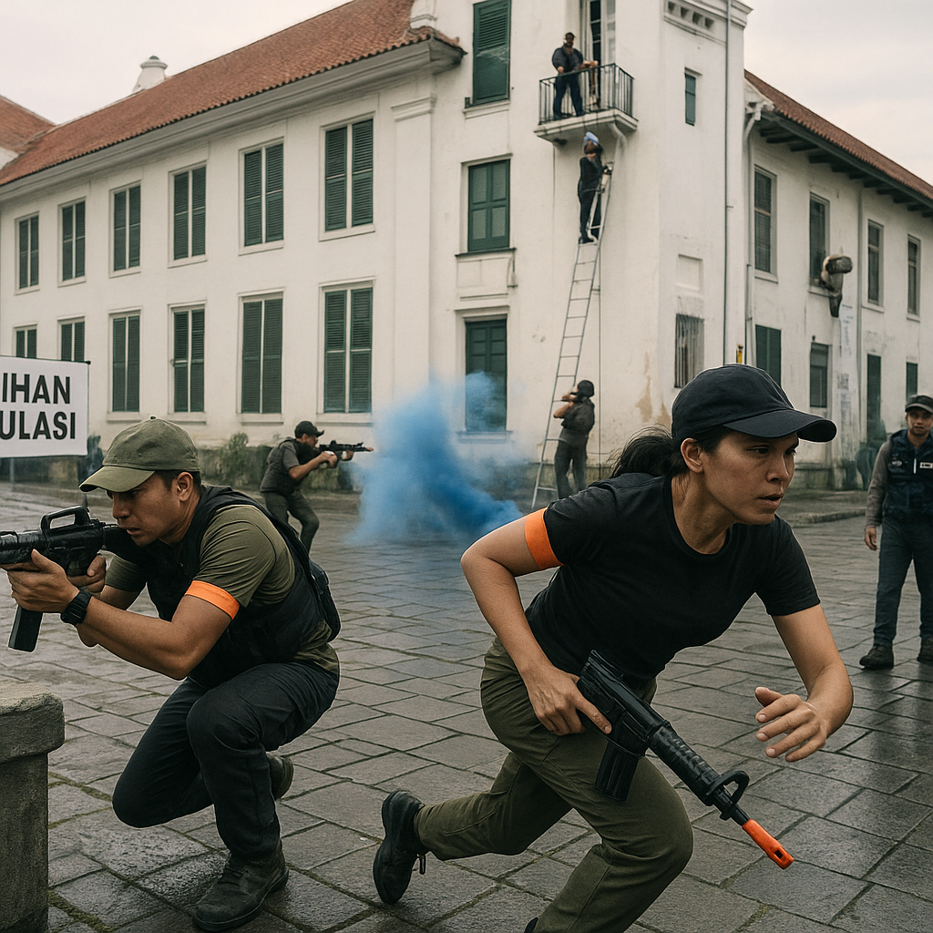 Komunitas Milita Simulasikan Pertempuran Perkotaan di Kota Tua Jakarta