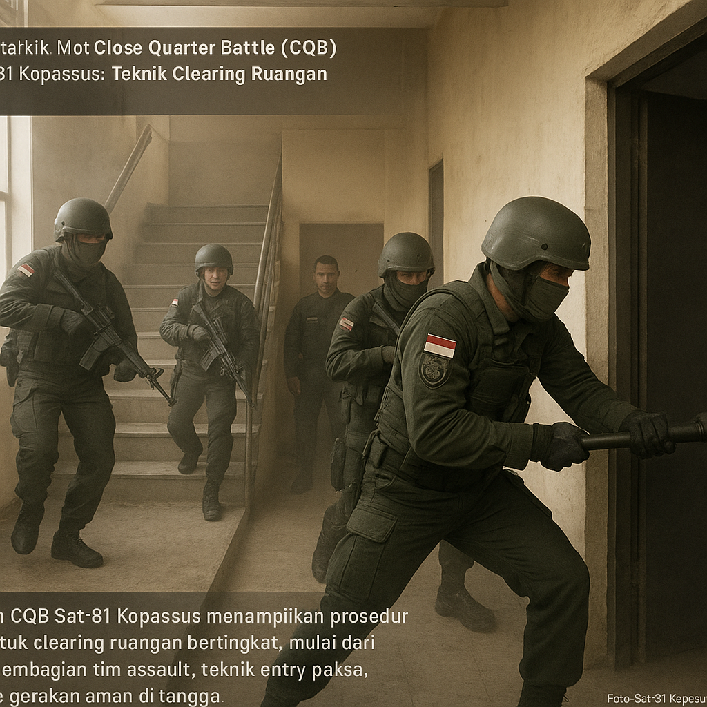 Bedah Taktik Close Quarter Battle (CQB) oleh Sat-81 Kopassus: Teknik Clearing Ruangan Bertingkat