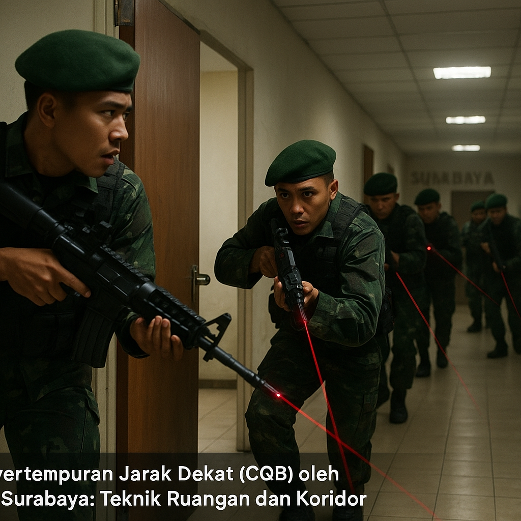 Simulasi Pertempuran Jarak Dekat (CQB) oleh Marinir di Surabaya: Teknik Ruangan dan Koridor