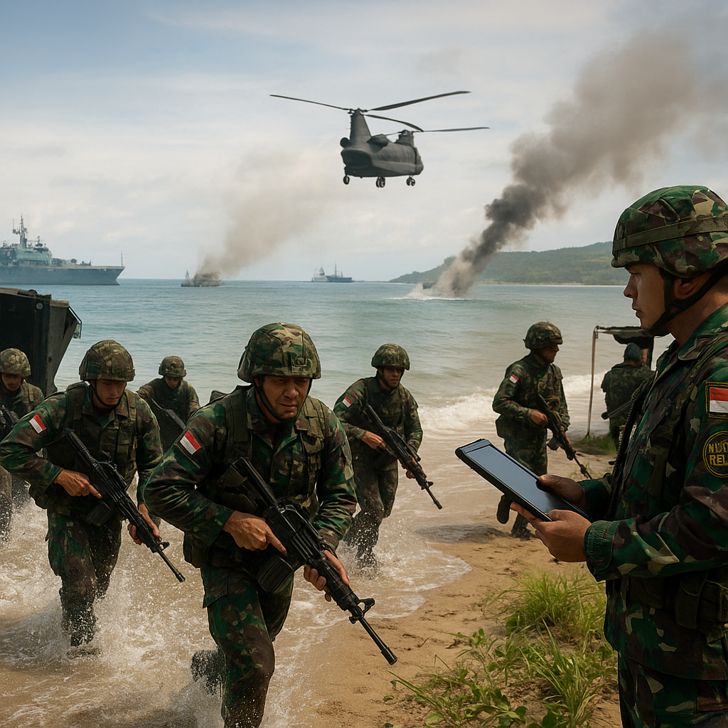 Membedah Taktik Pendaratan Amfibi dalam Latihan Gabungan TNI Dharma Yudha 2026 di Baturaja