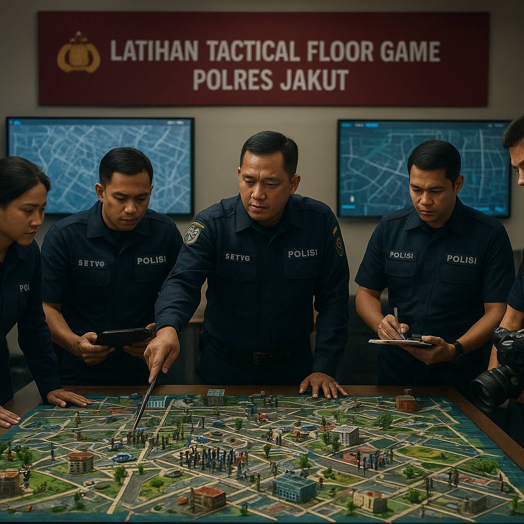 Polres Jakut Gelar Latihan Tactical Floor Game Jelang Peringatan Hari Buruh