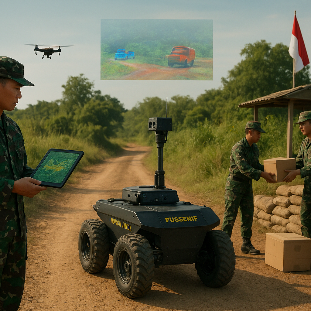 Pussenif Uji Coba Robot Anoa untuk Patroli Perbatasan dan Avan Post