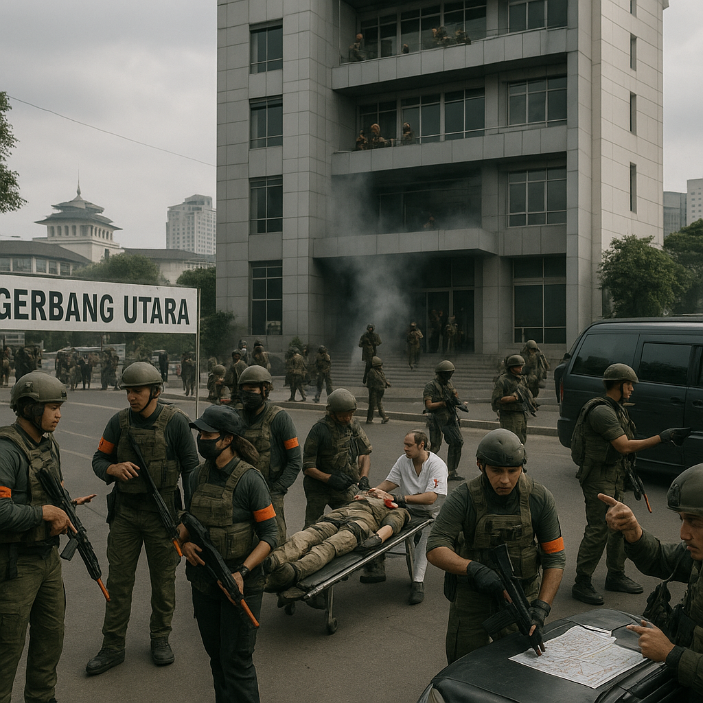 Komunitas Milsim Rel Menggelar Simulasi Pertahanan Kota di Bandung