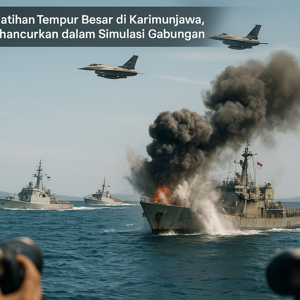 TNI Gelar Latihan Tempur Besar di Karimunjawa, Eks KRI Dihancurkan dalam Simulasi Gabungan