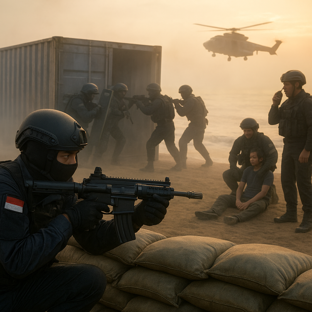Prajurit Taifib dan Kopaska latihan bersama bebaskan sandera