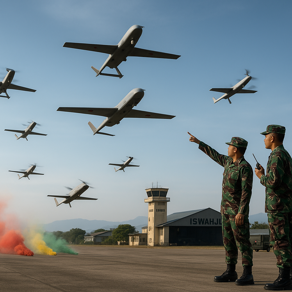 Simulasi Drone Tempur TNI AU: Formasi Terbang dan Pola Serangan Udara