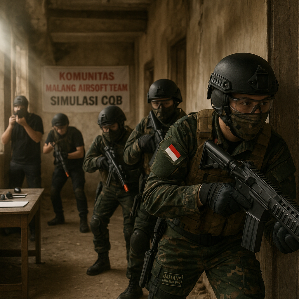 Komunitas Airsoft Indonesia Gelar Lomba Simulasi CQB di Malang Pakai Aturan Militer