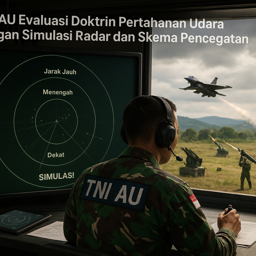 TNI AU Evaluasi Doktrin Pertahanan Udara dengan Simulasi Radar dan Skema Pencegatan