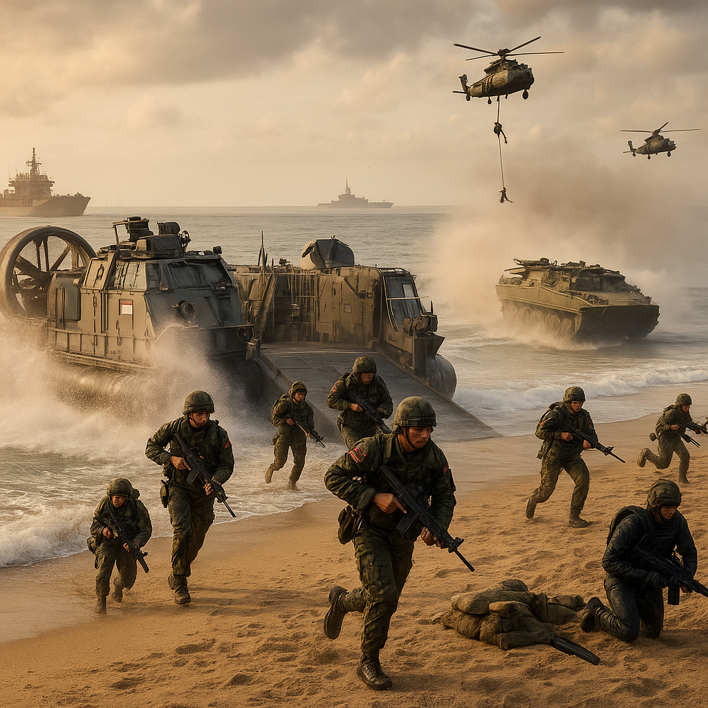 Korps Marinir Gelar Latihan Amfibi Tempur Laut 2026: Prosedur Pendaratan dari Kapal Induk ke Pantai Musuh