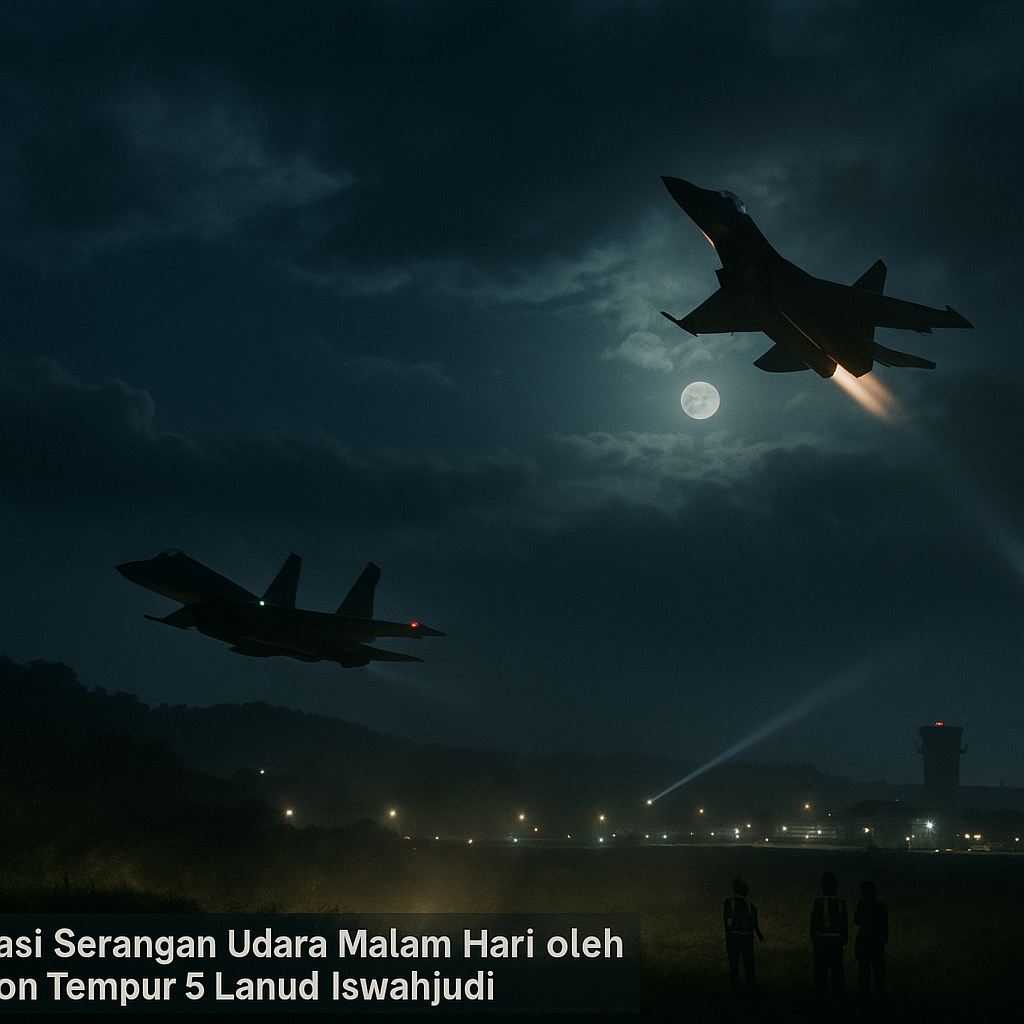Simulasi Serangan Udara Malam Hari oleh Skadron Tempur 5 Lanud Iswahjudi