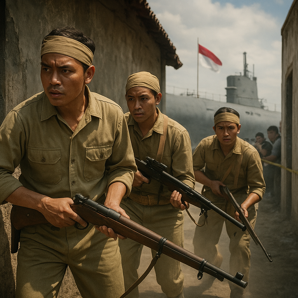 Komunitas Reenactor Indonesia Gelar Simulasi Pertempuran Surabaya 1945 di Monkasel