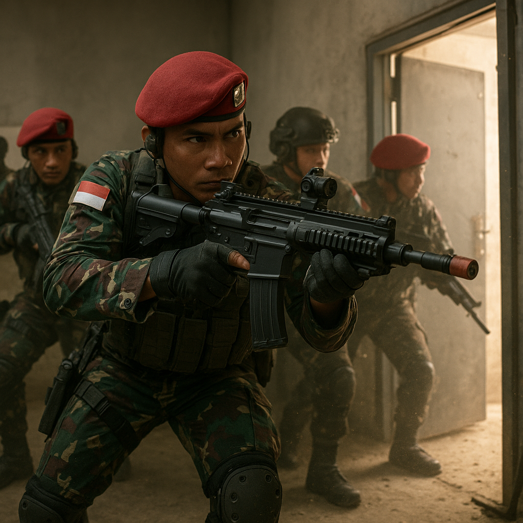 Simulasi Pertempuran Jarak Dekat dengan Senapan Serbu Baru Pindad SS5