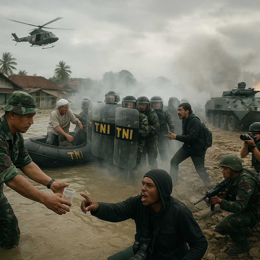Penerapan Doktrin ‘Three Block War’ dalam Latihan Penanggulangan Bencana & Konflik TNI